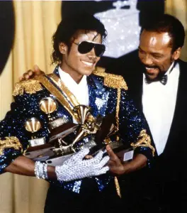 Michael Jackson and Quincy Jones at the Grammys